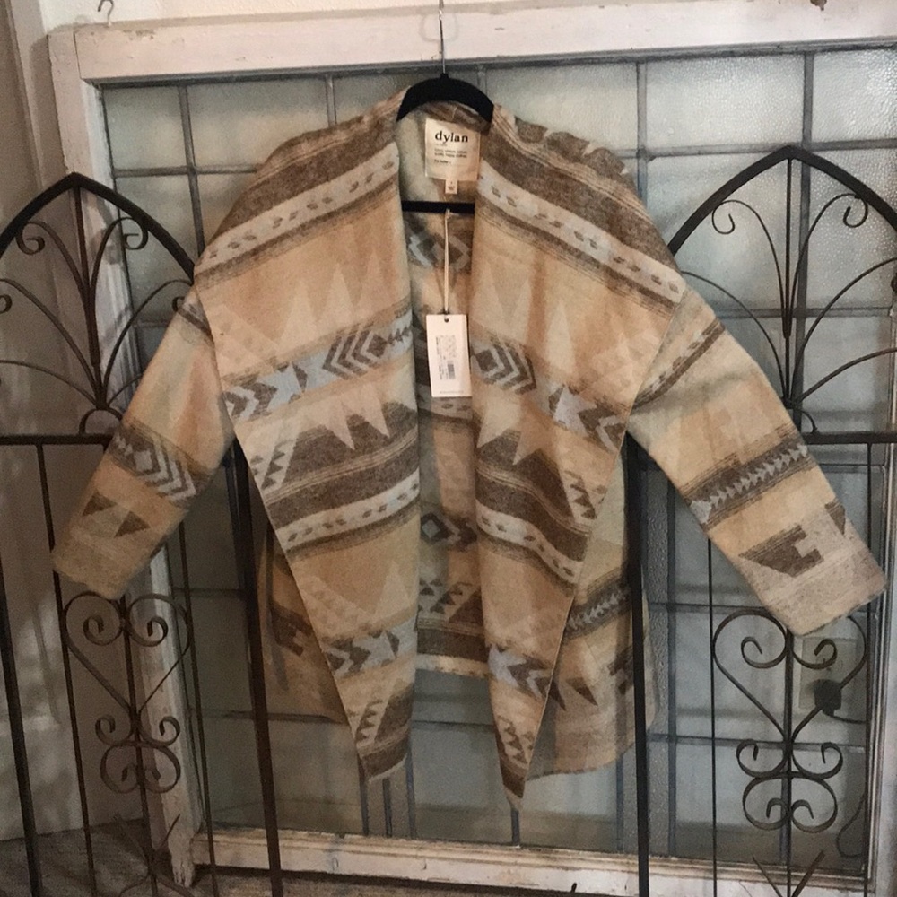 Aztec print hooded jacket